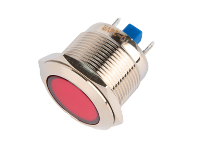 Sinaleiro Indicador LED Vermelho 22 mm Met&aacute;lico 10 a 24 V - Imagem 1
