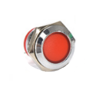 Indicador LED met&aacute;lico 22 mm vermelho 220 V