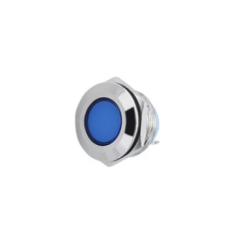 Sinaleiro LED 22mm 220V Azul em metal