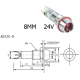 Indicador LED met&aacute;lico branco 24V AD22C-8 - Thumb - 1