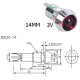 Indicador LED met&aacute;lico AD22C-14 vermelho 3V - Thumb - 1