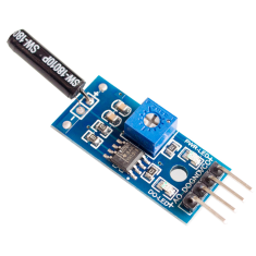 M&oacute;dulo sensor de vibra&ccedil;&atilde;o SW1801P 4 pinos normalmente aberto