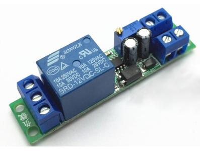 M&oacute;dulo rel&eacute; temporizador 12V com acoplamento &oacute;ptico e tempo ajust&aacute;vel - Imagem 1