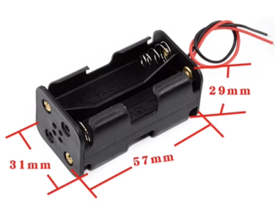 Porta-pilhas 4x AA (back-to-back) para Kits de Rob&oacute;tica - Imagem 1