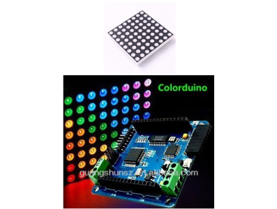 Placa driver Colorduino e matriz LED RGB 8x8 5mm - Imagem 1