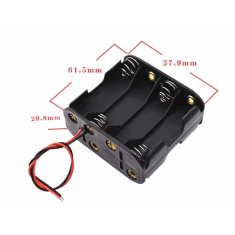 Suporte em caixa para 8 pilhas AA com configura&ccedil;&atilde;o costas a costas