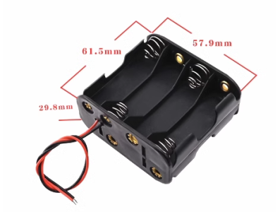 Suporte em caixa para 8 pilhas AA com configura&ccedil;&atilde;o costas a costas - Imagem 1