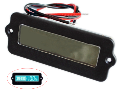 M&oacute;dulo LY6W monitor e detector de capacidade restante 12V/24V com LCD para baterias de l&iacute;tio e chumbo-&aacute;cido, carca&ccedil;a externa azu - Imagem 1
