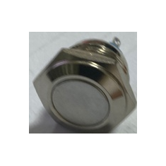 Bot&atilde;o met&aacute;lico moment&acirc;neo 16 mm cabe&ccedil;a plana curta &agrave; prova d'&aacute;gua com retorno autom&aacute;tico sem ilumina&ccedil;&atilde;o para painel