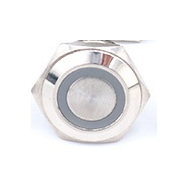 Bot&atilde;o met&aacute;lico de toque 16 mm, cabe&ccedil;a plana ultra-curta e ultra-fina, 12&ndash;24 V, moment&acirc;neo com retorno autom&aacute;tico, &agrave; prova d'&aacute;gua