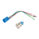 Interruptor de Painel Bot&atilde;o Met&aacute;lico Cabe&ccedil;a Plana 19 mm 12-24 V &Agrave; Prova d'&Aacute;gua com Travamento (Self-Locking), LED Vermelho e Con - Thumb - 1