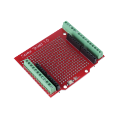 Shield Proto com bornes de parafuso montado para Arduino