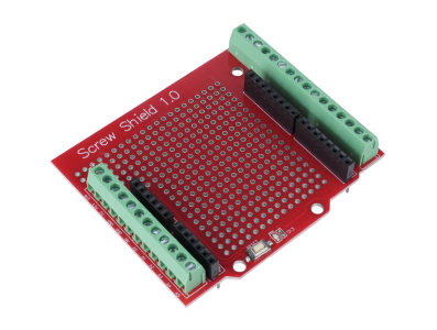 Shield Proto com bornes de parafuso montado para Arduino - Imagem 1