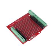 Shield Proto com bornes de parafuso montado para Arduino