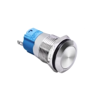 Bot&atilde;o Interruptor Met&aacute;lico para Painel 12 mm Cabe&ccedil;a Plana Autotravante &Agrave; Prova d'&Aacute;gua Sem Ilumina&ccedil;&atilde;o