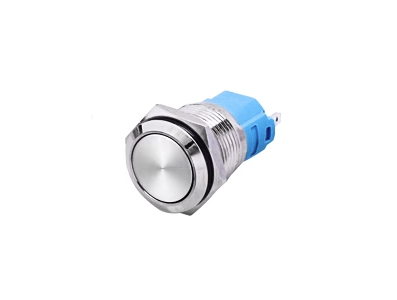 Bot&atilde;o Interruptor Met&aacute;lico 16 mm Cabe&ccedil;a Chata Retorno Autom&aacute;tico &Agrave; Prova d'&Aacute;gua Sem Ilumina&ccedil;&atilde;o - Imagem 1