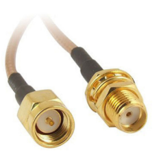 Cabo pigtail coaxial RG316 10 cm SMA macho para f&ecirc;mea para antena RF WLAN