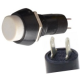 Bot&atilde;o pulsador PBS-11B branco 12 mm 2 pinos moment&acirc;neo com retorno autom&aacute;tico redondo de pl&aacute;stico - Thumb - 1