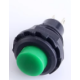Bot&atilde;o pulsador verde R13-502 12 mm 2 pinos moment&acirc;neo com retorno autom&aacute;tico capuz redondo - Thumb - 1