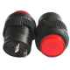 Bot&atilde;o Pulsador de Painel R16-503A 16 mm 2 pinos Vermelho Moment&acirc;neo Retorno Autom&aacute;tico Sem Ilumina&ccedil;&atilde;o - Thumb - 1