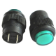 Bot&atilde;o mini de press&atilde;o moment&acirc;neo 16 mm R16-503A verde 2 pinos com retorno autom&aacute;tico sem ilumina&ccedil;&atilde;o - Thumb - 1
