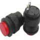 Bot&atilde;o de press&atilde;o para painel R16-504B 16 mm vermelho, 2 pinos, retorno autom&aacute;tico OFF-ON, sem ilumina&ccedil;&atilde;o - Thumb - 1
