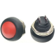 Bot&atilde;o pulsador redondo mini 12 mm PBS-33B 2 pinos vermelho &agrave; prova d'&aacute;gua retorno autom&aacute;tico - Thumb - 1