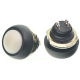 Bot&atilde;o de press&atilde;o mini redondo PBS-33B 12 mm 2 pinos branco &agrave; prova d'&aacute;gua com retorno autom&aacute;tico - Thumb - 1