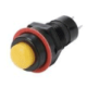 Interruptor de bot&atilde;o redondo amarelo DS-211 10 mm 2 pinos com travamento - Thumb - 1