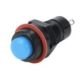 Interruptor de bot&atilde;o redondo DS-211 10 mm 2 pinos azul com travamento autom&aacute;tico - Thumb - 1