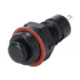 Bot&atilde;o Interruptor Redondo DS-211 10 mm 2 pinos com trava Preto - Thumb - 1