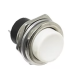 Interruptor de painel bot&atilde;o redondo branco DS-212 16 mm 2 pinos moment&acirc;neo com retorno autom&aacute;tico OFF-ON - Thumb - 1