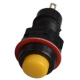 Bot&atilde;o redondo amarelo DS-213 10 mm 2 pinos moment&acirc;neo com retorno autom&aacute;tico - Thumb - 1