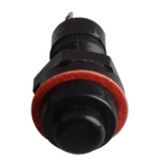 Bot&atilde;o interruptor redondo DS-213 10 mm 2 pinos acionamento moment&acirc;neo retorno autom&aacute;tico preto