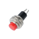Bot&atilde;o Pulsador Pequeno Vermelho DS-314 10 mm Sem Trava Moment&acirc;neo Autoretornante - Thumb - 1