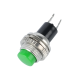 Bot&atilde;o pulsador para painel DS-314 10 mm verde, moment&acirc;neo sem trava com retorno autom&aacute;tico - Thumb - 1