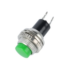 Bot&atilde;o pulsador para painel DS-314 10 mm verde, moment&acirc;neo sem trava com retorno autom&aacute;tico