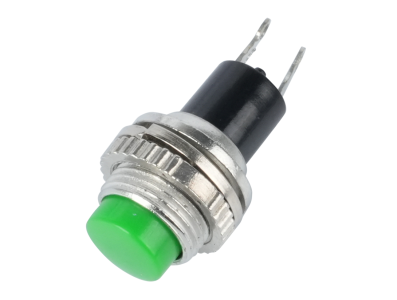 Bot&atilde;o pulsador para painel DS-314 10 mm verde, moment&acirc;neo sem trava com retorno autom&aacute;tico - Imagem 1
