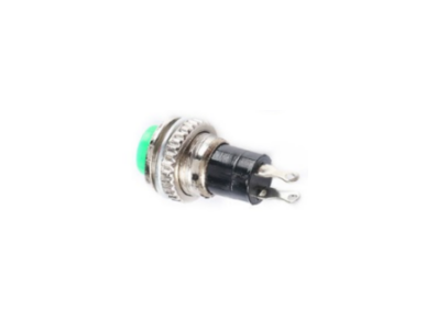 Bot&atilde;o pulsador DS-316 10 mm verde moment&acirc;neo sem trava com retorno autom&aacute;tico - Imagem 1