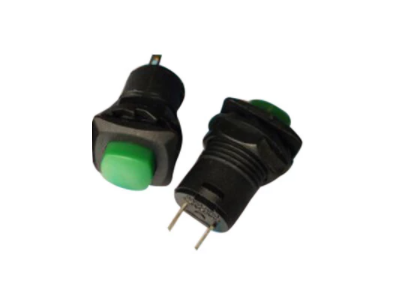 Bot&atilde;o pulsador para painel verde DS-426 12 mm com trava (pequeno) - Imagem 1