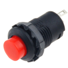 Bot&atilde;o interruptor de painel com trava ON-OFF DS-428 12 mm 2 pinos vermelho