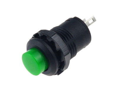 Bot&atilde;o de press&atilde;o auto-bloqueante ON-OFF 12 mm 2 pinos verde DS-428 - Imagem 1
