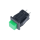 Bot&atilde;o pulsador quadrado verde DS-429A 10 mm 2 pinos com trava de bloqueio - Thumb - 1