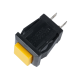 Bot&atilde;o de press&atilde;o quadrado DS-430 amarelo 2 pinos ON-OFF autoretorno NA (normalmente aberto) - Thumb - 1