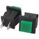 Interruptor bot&atilde;o quadrado verde DS-431 2 pinos OFF-ON auto-reset NC (pressione rompe contato) - Thumb - 1