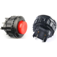 Bot&atilde;o pulsador vermelho DS-500 2 pinos rosca 14 mm moment&acirc;neo com retorno autom&aacute;tico