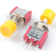 Bot&atilde;o de press&atilde;o mini DS-612 6 mm 3 pinos amarelo, acionamento moment&acirc;neo com retorno autom&aacute;tico - Thumb - 1