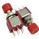 Bot&atilde;o pulsador DS-622 vermelho 6 mm 6 pinos com retorno autom&aacute;tico - Thumb - 1