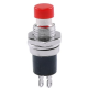 Interruptor de Press&atilde;o Moment&acirc;neo PBS-110 Vermelho 2 pinos Rosca 7 mm Press Off (NC) para Painel - Thumb - 1