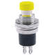 Bot&atilde;o interruptor moment&acirc;neo PBS-110, 2 pinos, rosca 7 mm, retorno autom&aacute;tico (Press-On NO), amarelo - Thumb - 1